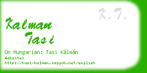 kalman tasi business card